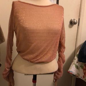 Rose gold rushed top